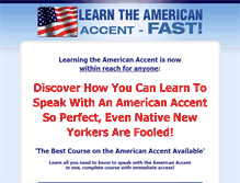 Tablet Screenshot of learntheamericanaccentfast.com